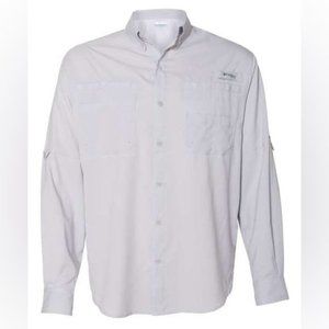 Nwt Columbia mens PFG Tamiami II Long Sleeve Shirt white fishing summer xxl